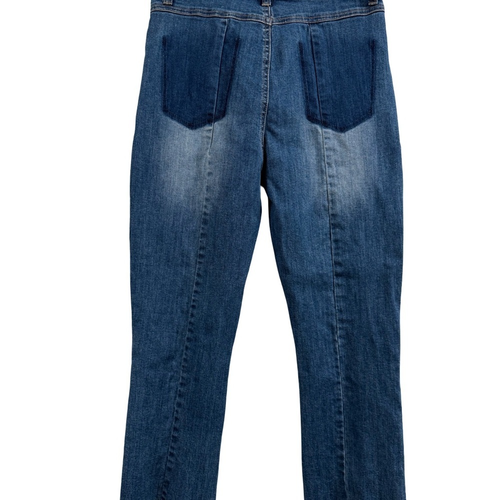 Women's Straight Leg Jeans - Blue - Picture 5 of 9